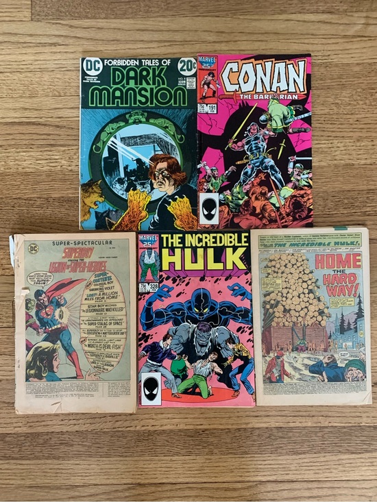 Marvel Other - Vintage Comic Book Bundle 70s 80s Marvel DC 5 Issue Lot (Fair condition)